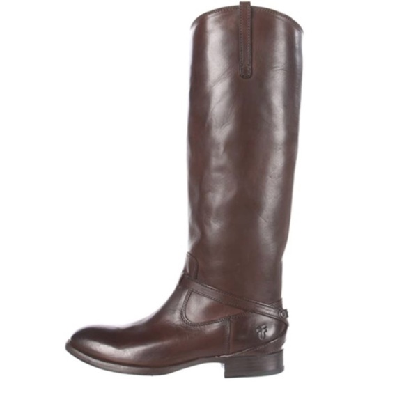 Frye Womens Lindsey Plate Tall Riding Boots Brown 6.5 - Picture 1 of 15